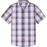 Dubinik® Mens Short Sleeve Button Down Shirts Soft Breathable Summer Vintage Regular Fit Lightweight Men's Casual Shirt