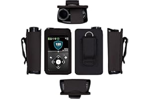 Premium Fitted Leather Case with Screen Protector & Belt Clip (Neck Lanyard) for Medtronic Minimed Insulin Pump 630G/ 640G/ 6