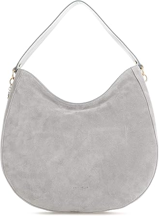 light grey suede bag