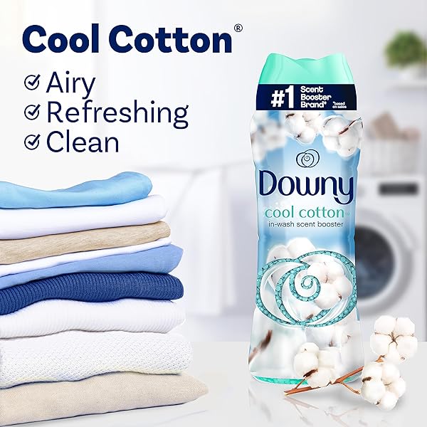 DOWNY IN-WASH LAUNDRY SCENT BOOSTER BEADS, COOL COTTON, 24 OZ