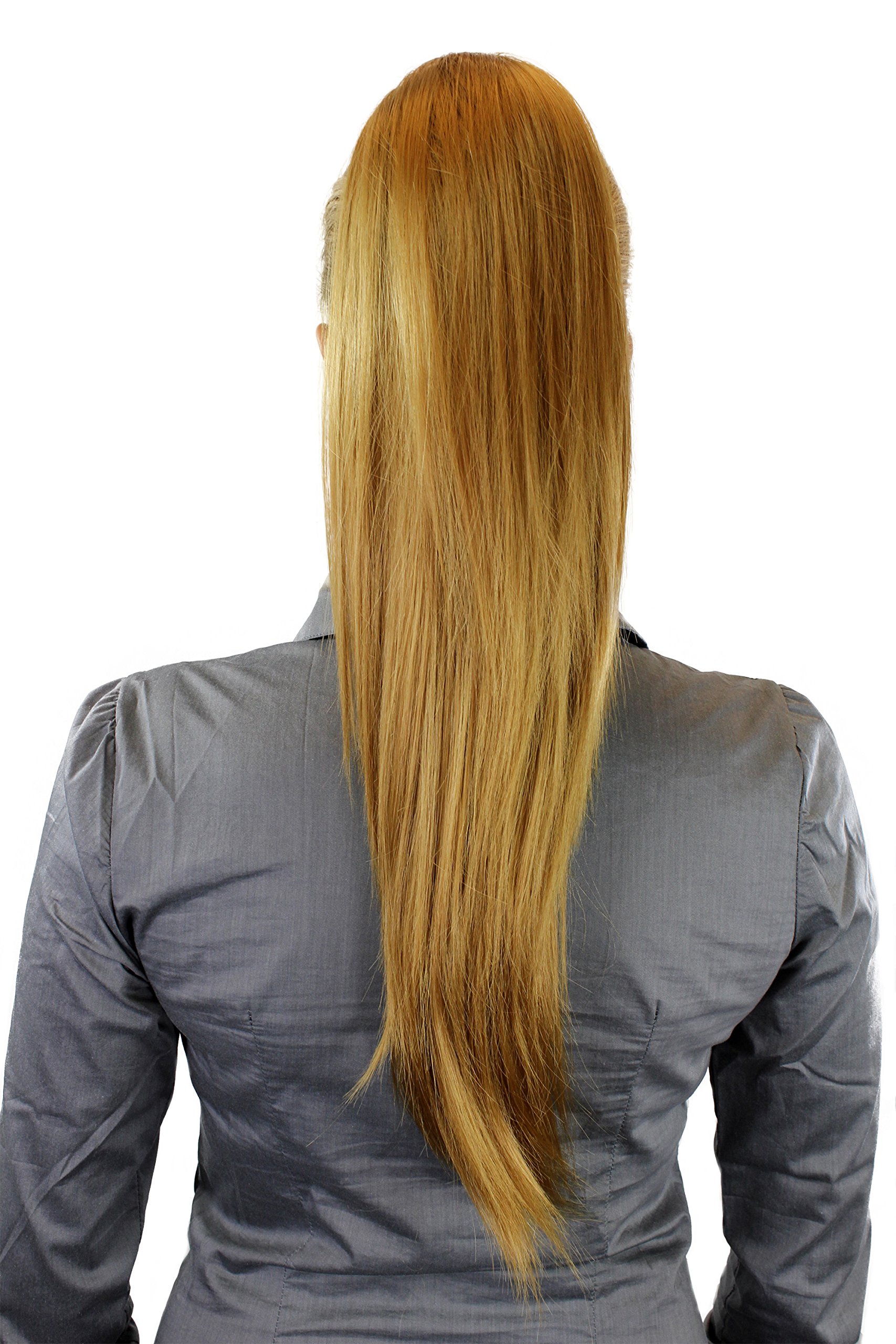 Hairpiece PONYTAIL extension VERY long AMAZING volume DARK BLOND straight WK06-25