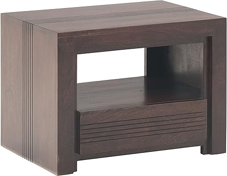 The Jaipur Living Rio Solid Wood Bed Side Cabinet (Wenge Finish, Brown)
