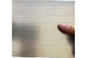 FengYoo Perforated Metal Sheets-Expanded & Perforated Sheets-Perforated Stainless Steel Sheet-20GA 0.06 Inch Hole （about 1.5mm）11.8 Inch X5.9 Inch-Metal Mesh Sheet For Ventilation and Fume Filtration