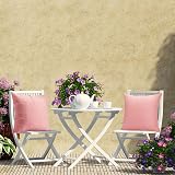 Boao 4 Pack 18x18 Pink Waterproof Outdoor Pillow Covers PU Coated view 6
