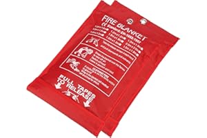 C CRYSTAL LEMON Fire Blanket, Fiberglass Survival Gear for Outdoor Situations, Emergency Retardant Blanket with Fire Suppression Proprieties, Easy to Use, Ideal for Home Safety Kit, Survival Kit, Trekking Kit