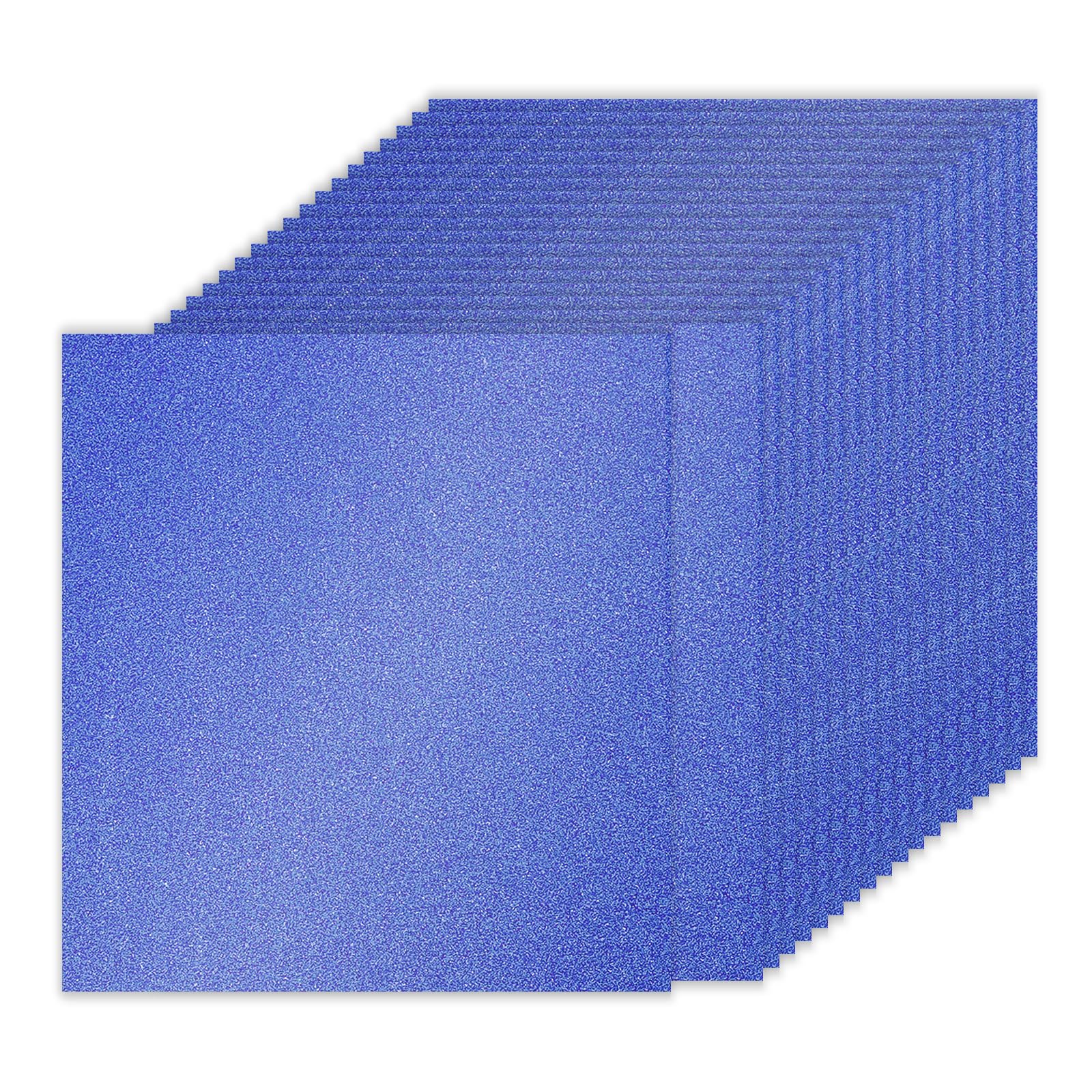 PATIKIL 20Sheets Dark Blue Glitter Cardstock Paper, 12 x 12 in 250gsm Square Premium Sparkly Paper Craft Cardstock Paper for Scrapbook Card Making DIY Art Projects Wedding Party