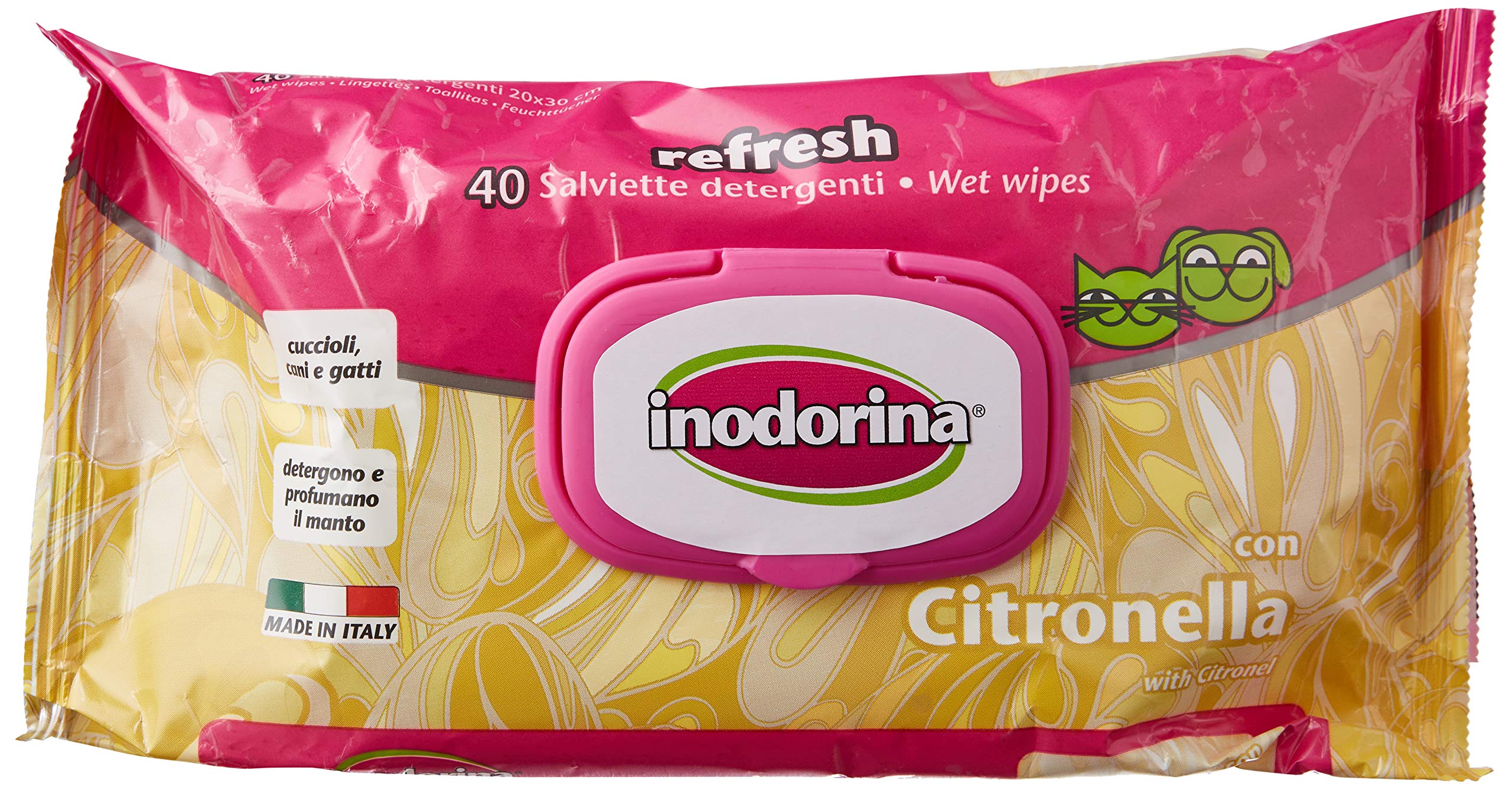 Popgear Inodorina Update Citronella Wipes, 40 Units (Itronella Wipes)