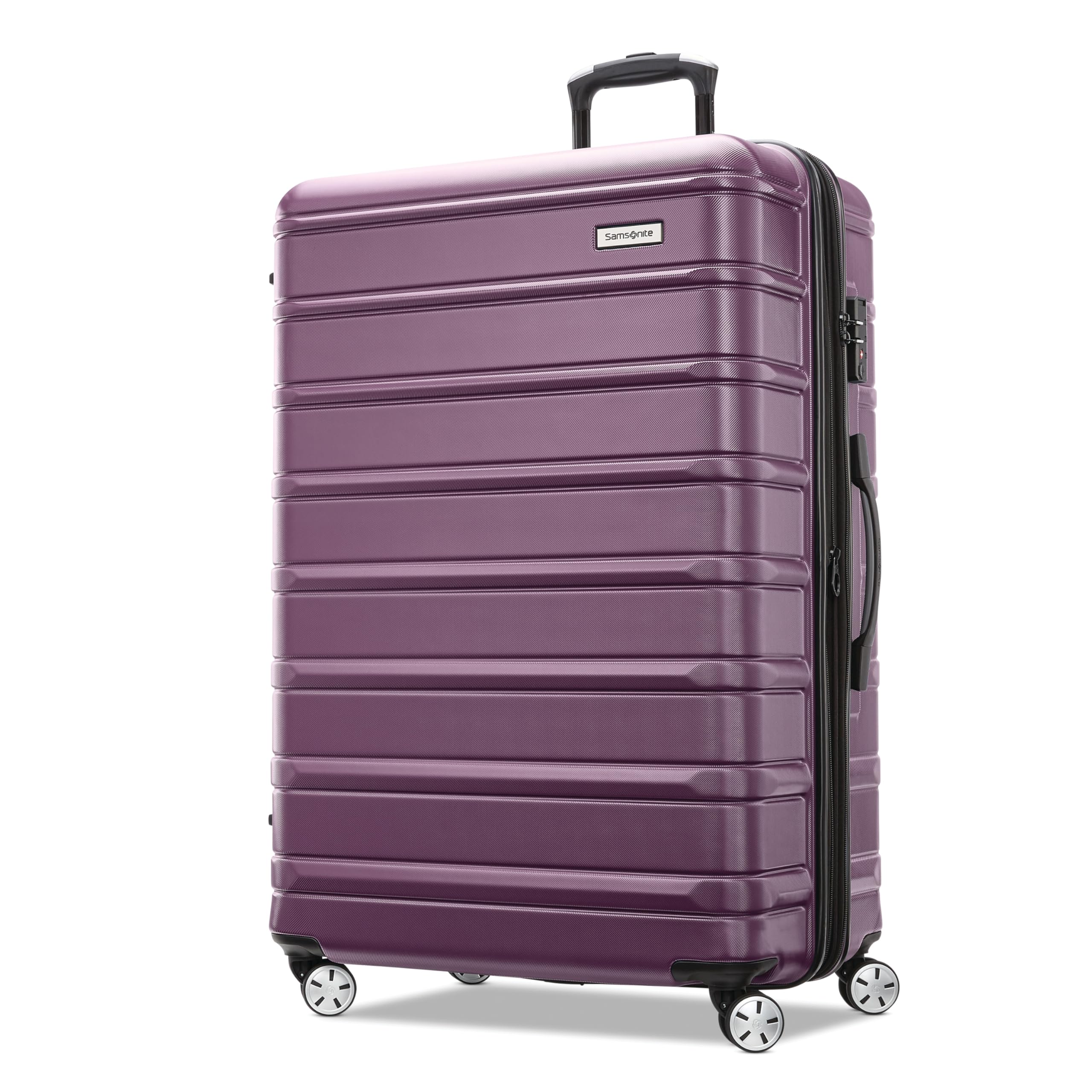 Photo 1 of ***DAMAGED - HANDLE WON'T COLLAPSE***
Samsonite Omni 2 Hardside Expandable Luggage with Spinner Wheels, Checked-Large 28-Inch, Purple