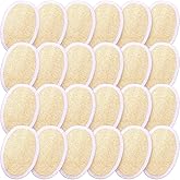 Boao 24 Pcs Loofah Pack Loofah Pads Bulk for Facial Exfoliating Body Bath Shower Mini Sponge Pads Natural Scrubber Brush for Men Women Spa and Travel