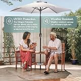 VonHaus Parasol 2M Garden Patio Umbrella with Tilt & Crank Grey view 4