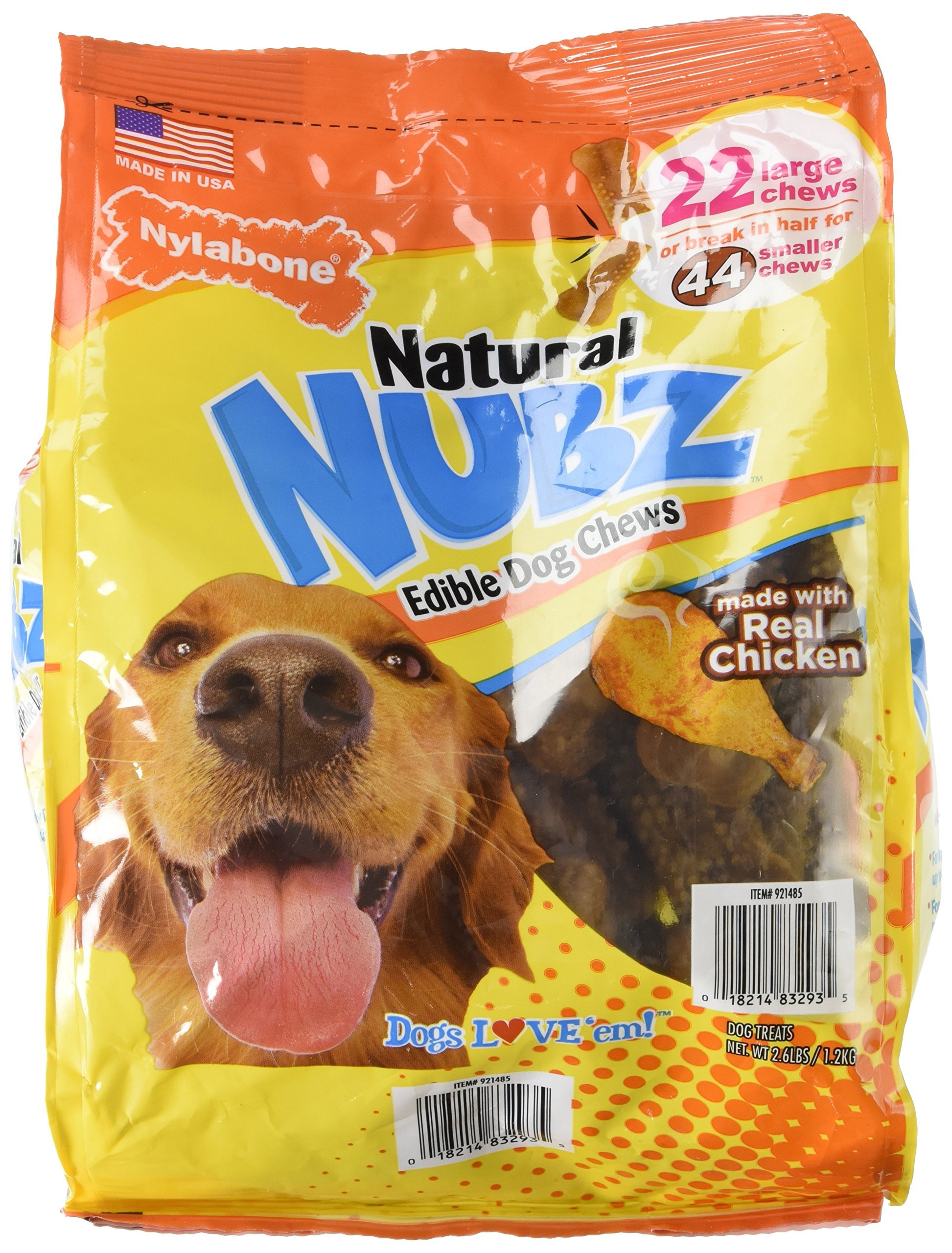 Nylabone Natural Nubz Edible Dog Chews 22ct. (2.6lb bag) eBay