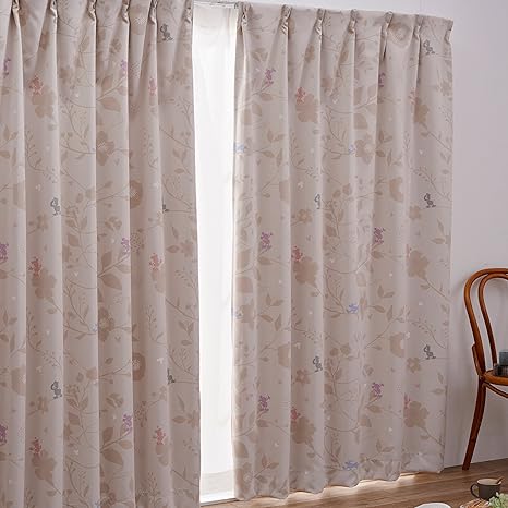 Amazon ミッキー フレンズ カーテン 2級遮光 ドレープカーテン 2枚