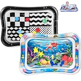 PandaEar 2 Pack Baby Tummy Time Water Mat, Inflatable Water Play Mat Toys | Sensory Water Play Mat, Tummy Time Development for Infants Newborn Toddlers 3-24 Months Girls and Boys