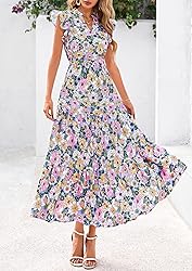 PRETTYGARDEN Women's 2025 Summer Floral Midi Dress