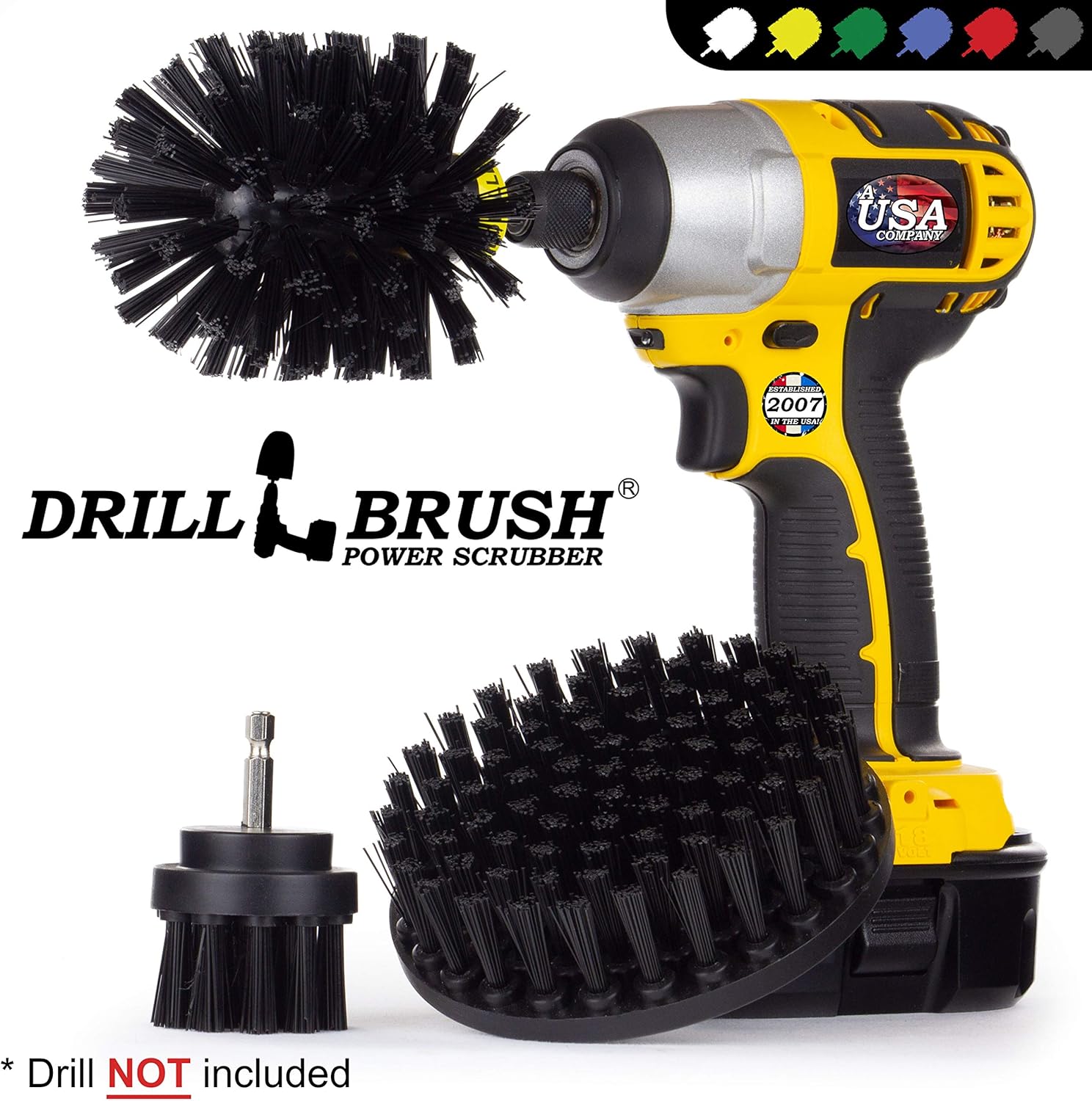 Heavy Duty Drill Powered Cleaning Brush Kit Used for Grill Cleaning and