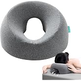 xiaomubiao Face Down Pillows for Massage Table, Massage Headrest for Bed, Face Pillow for Stomach Sleeping, BBL Pillow After Surgery Post Eye Surgery &amp; Vitrectomy Recovery, Removable Cover Grey