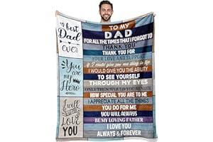 Ekpvgit Best Dad Ever Gifts, Dad Fathers Day Blanket Gifts, Dad Gifts from Daughter Son, Birthday Gifts for Dad Who Wants Nothing, Father Gifts, Best Dad Gift Ideas, Dad Blanket 50"x60"