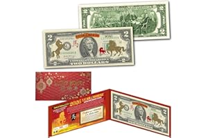 MERRICK MINT Gold 2026 Chinese Lunar New Year Year of The Horse Genuine $2 Dollar Federal Reserve Note Collectible Limited Edition of 888