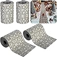 Iceyyyy 4 Pcs Cobblestone Road - 39 x 3.5 Inch Cuttable Christmas Landscape Road - Miniature Village Accessories for DIY Home Garden Decorations
