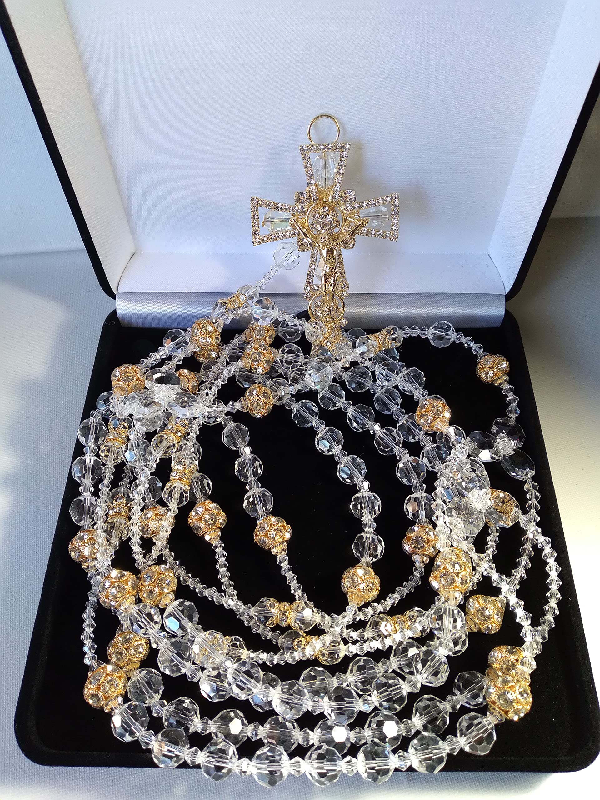Photo 1 of javier Wedding Lasso/Lasso de Matrimonio/Lasso para Boda/Lazo decristal de bola con rhinestone de 16 mm y cruz con cristal y rhignestone Lazo y cruz color Dorado con cristal fino