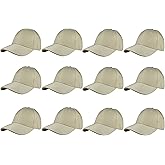 Gelante Plain Blank Baseball Caps Adjustable Back Strap Wholesale LOT 12 PC'S