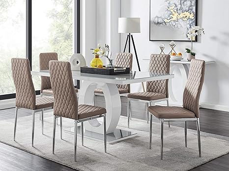 Furniturebox UK Giovani Grey/White Modern Stylish High ...