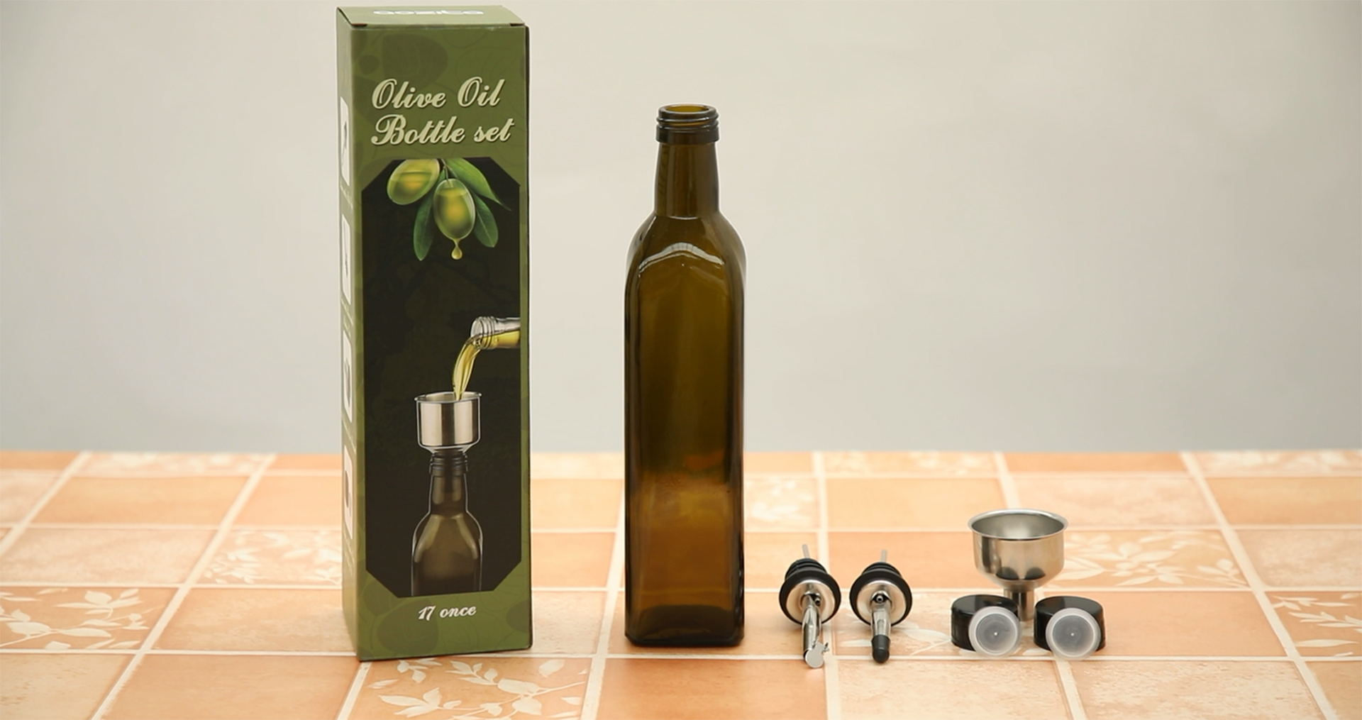 6 Aozita+17oz+Glass+Olive+Bottle