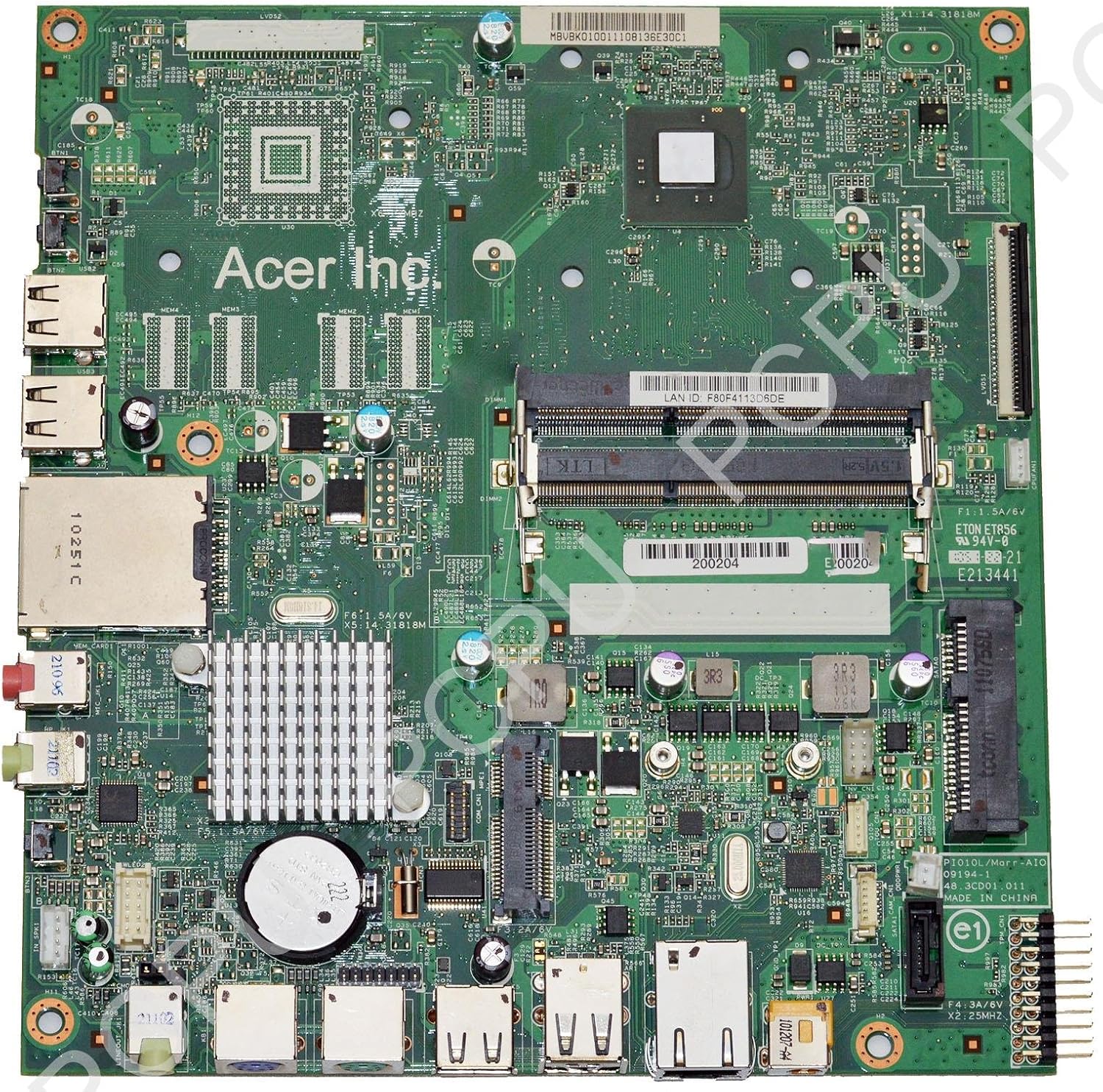 ACER MB.VBK01.001 Acer Veriton Z290G AIO Desktop Motherboard P/N: 48.C3D01.011, PI Acer Veriton Z290G AIO Desktop Motherboard MB.VBK01.001