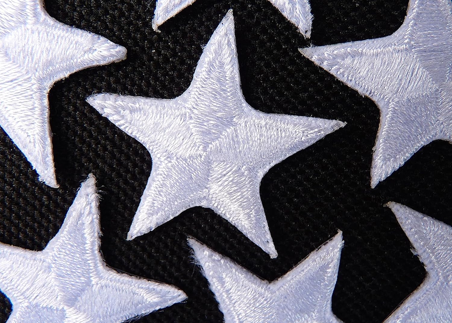 White Star Patches > Pack of 3 > Embroidered > Ironon > 1" (25mm) Hand