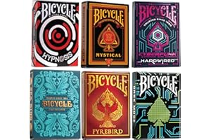 STRAIGHT POKER SUPPLIES Bicycle Collector's Edition: 6-Deck Bundle Featuring Dark Mode, Fyrebird, Sea King, Hypnosis, Mystical and Bicycle Hardwired Playing Cards