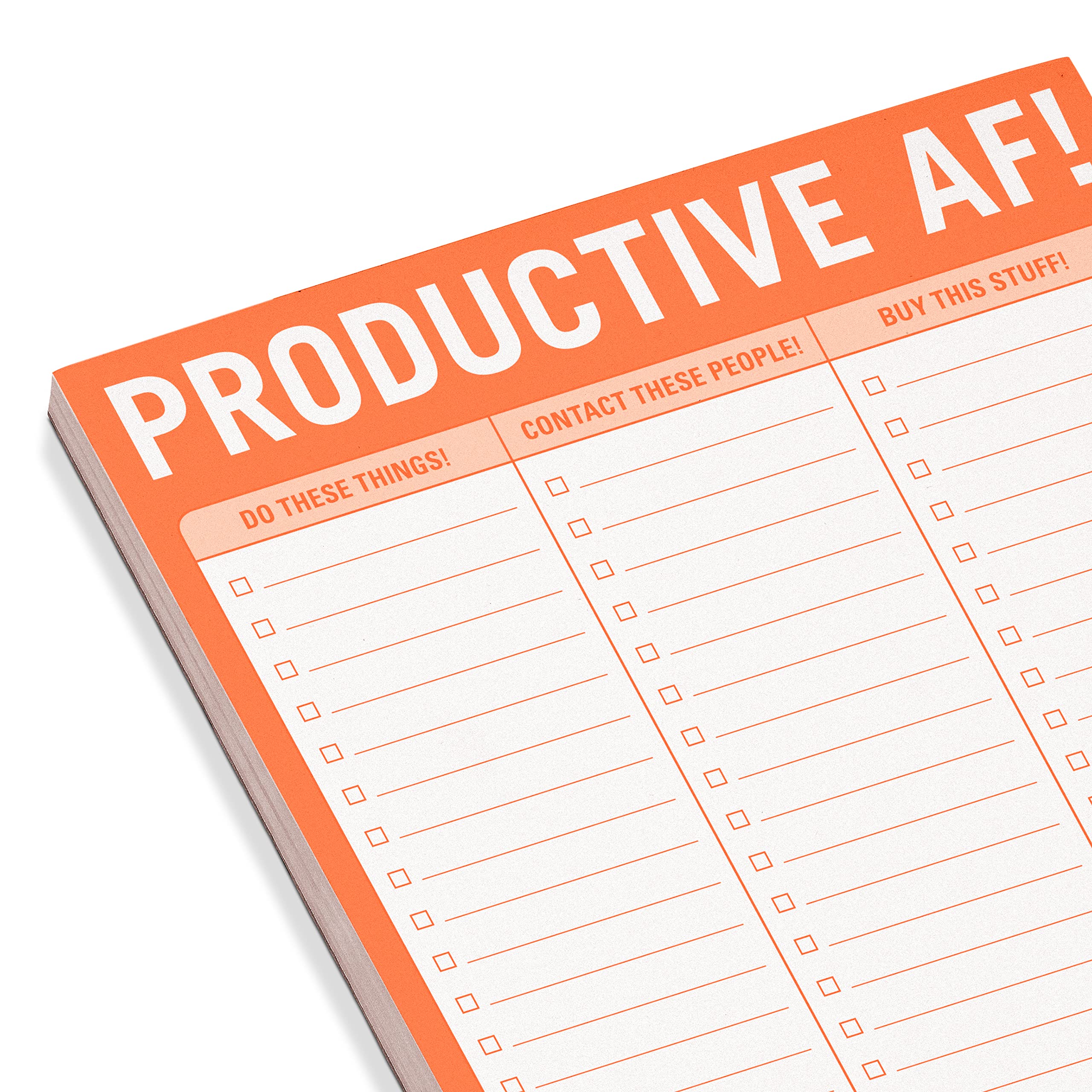 1-Count Knock Knock Productive AF Pad, Funny Office Notepad & to Do List Notepad, 6 x 9-inches