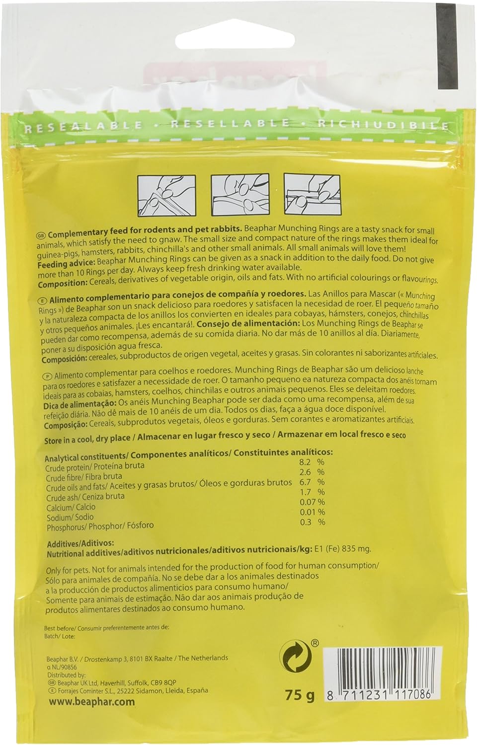 Beaphar Munching Rings for Small Animals 75 g (Pack of 12) - Image 3