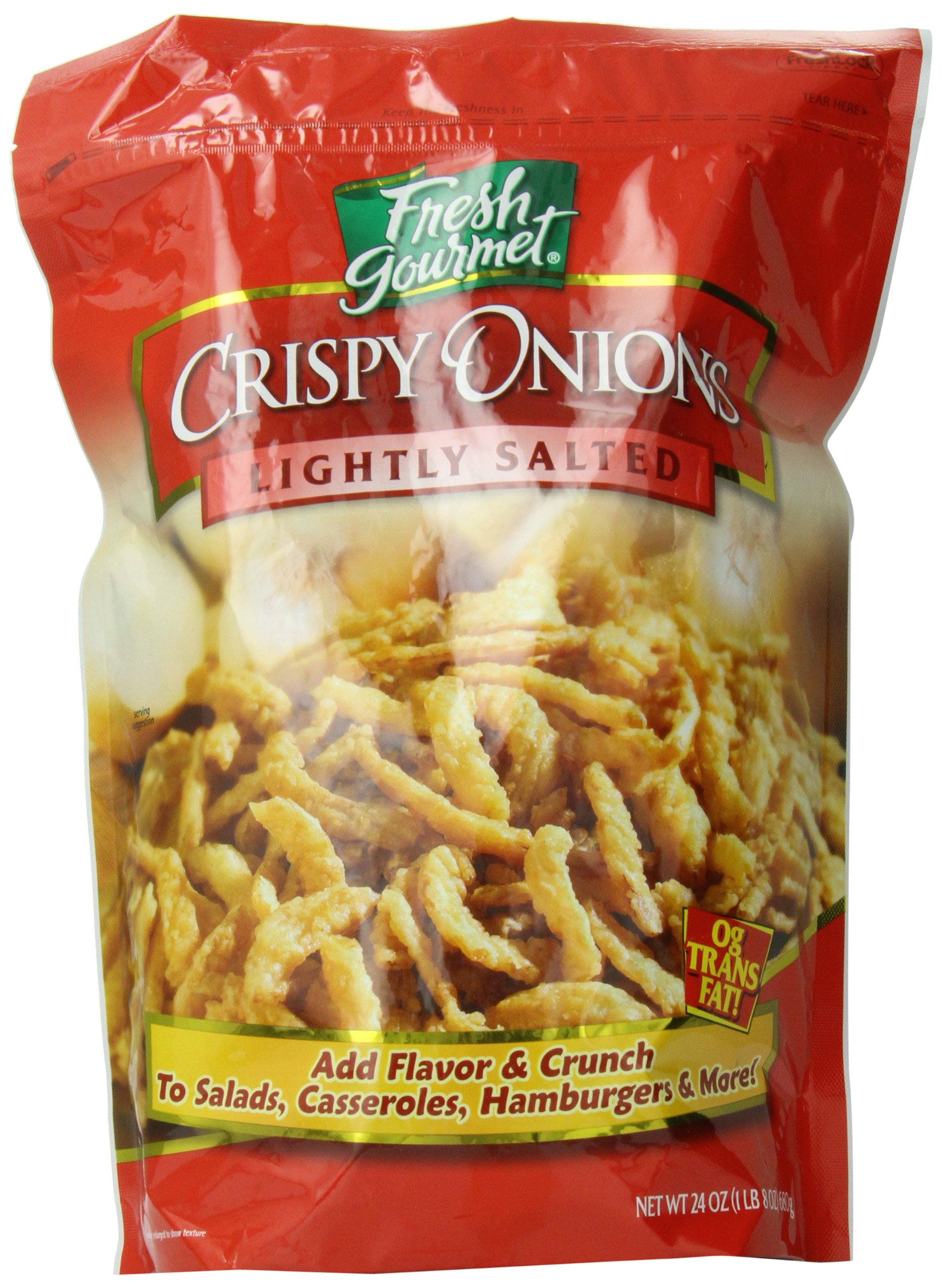 Fresh gourmet Crispy Onions, Lightly Salted, 3.5Ounce