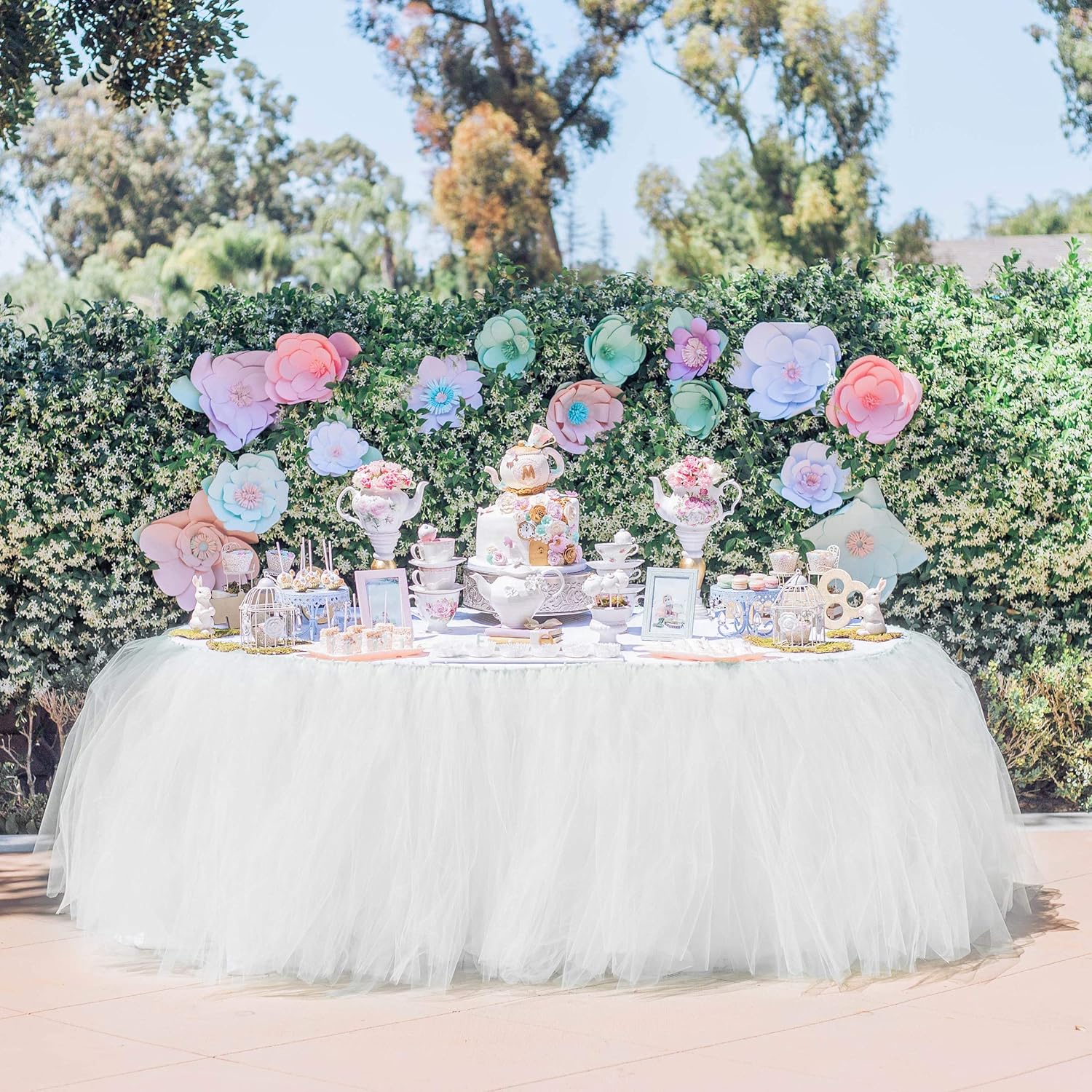 Best white cloth ruffled table runner