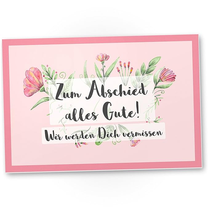 Dankedir Zum Abschied Alles Gute Rosa Kunststoff Schild Abschiedskarte Jobwechsel Geschenkidee Abschiedsgeschenk Kollegen Geschenk