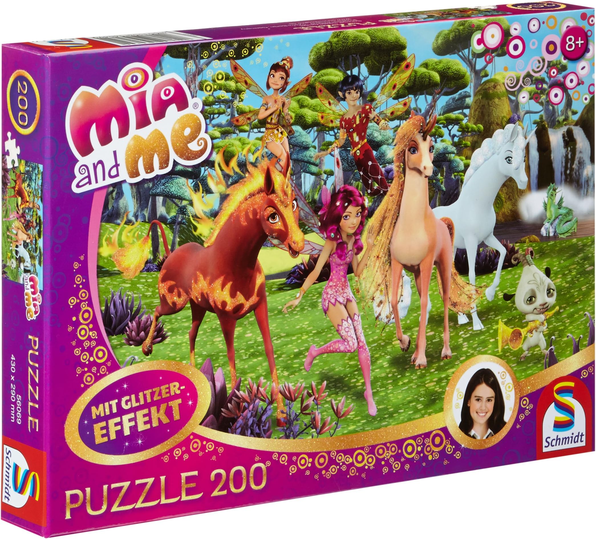 Schmidt Spiele 56069 "Mia und Me - in Centopia Glitter Puzzle (200-Piece)