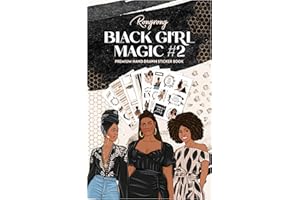 Rongrong Black Girl Magic Planner Stickers Book Volume 2 for Planners, Calendars, Journals, Vision Boards and Projects – Premium Quality, Hand Drawn – Scrapbook Accessories - 24 Pages