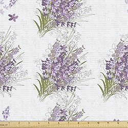 Ambesonne Violet Fabric by The Yard, Spring Themed