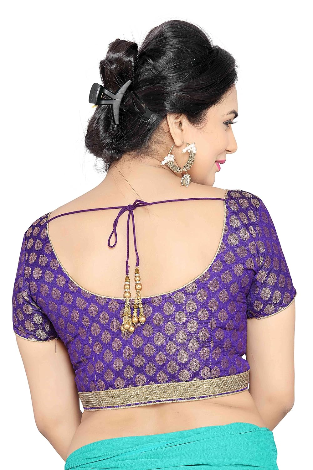 studio shringaar brocade silk must have saree blouse available in vibrant colours.