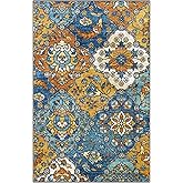 Maples Rugs Sutton Oriental Area Rugs – Made in USA – Washable, Non Slip Indoor Carpet for Entryway, Foyer, Kitchen, and Bath