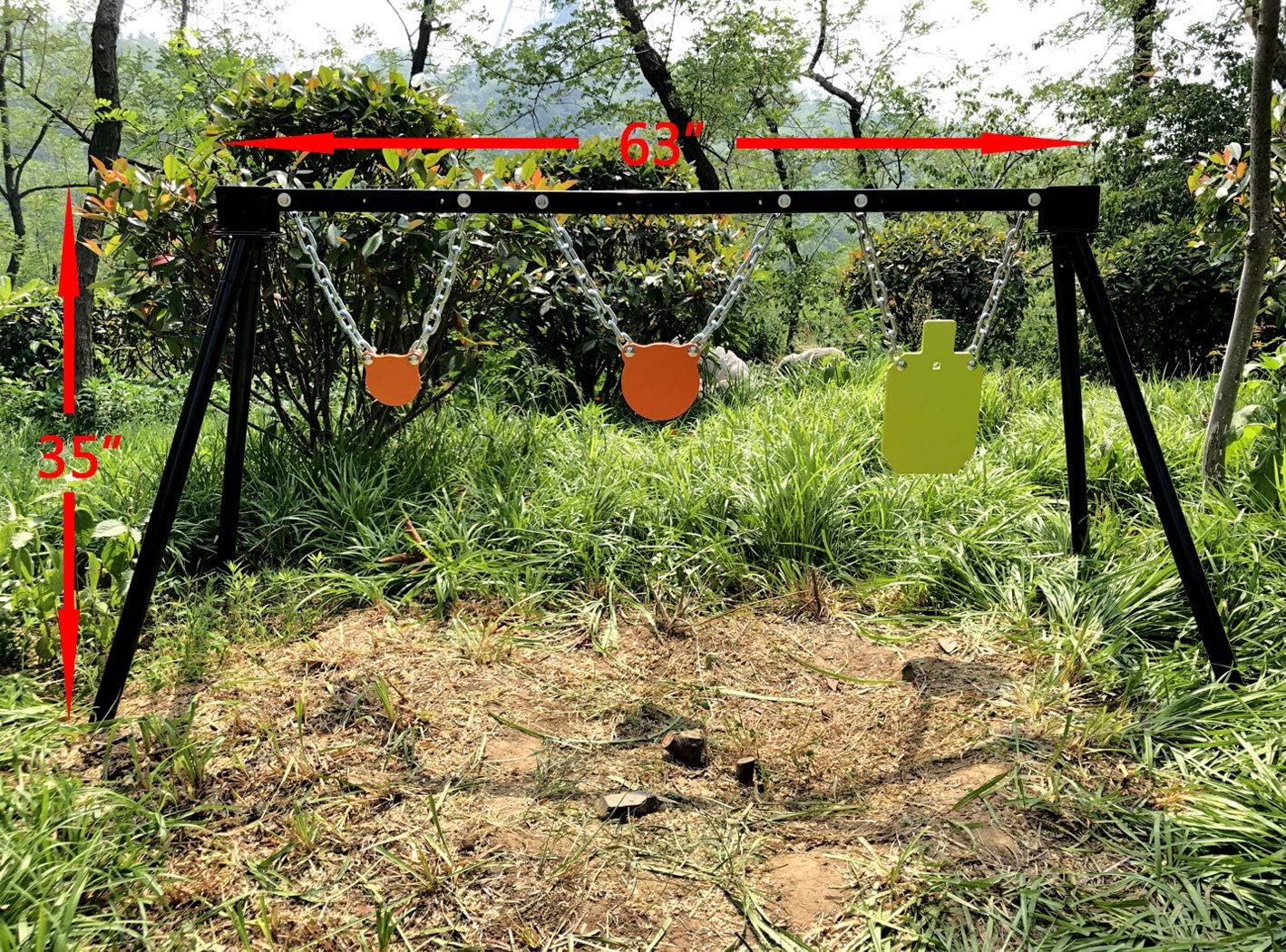 Highwild Steel Target Stand AR500 Shooting Target System (Stand, Mounting Kits & 4", 6" Gongs + 7"x 12" Torso) : Sports & Outdoors