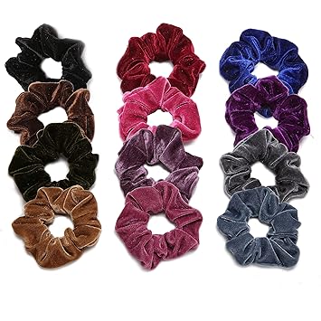 Amazon Com Hair Velvet Scrunchies Soft Elastic Hair Bands Hair