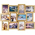 Melannco 12 Opening Collage Frame, Displays 4x6 and Six 6x4 Inch Photos, Gold, 23.03x17.76x0.98 Inch