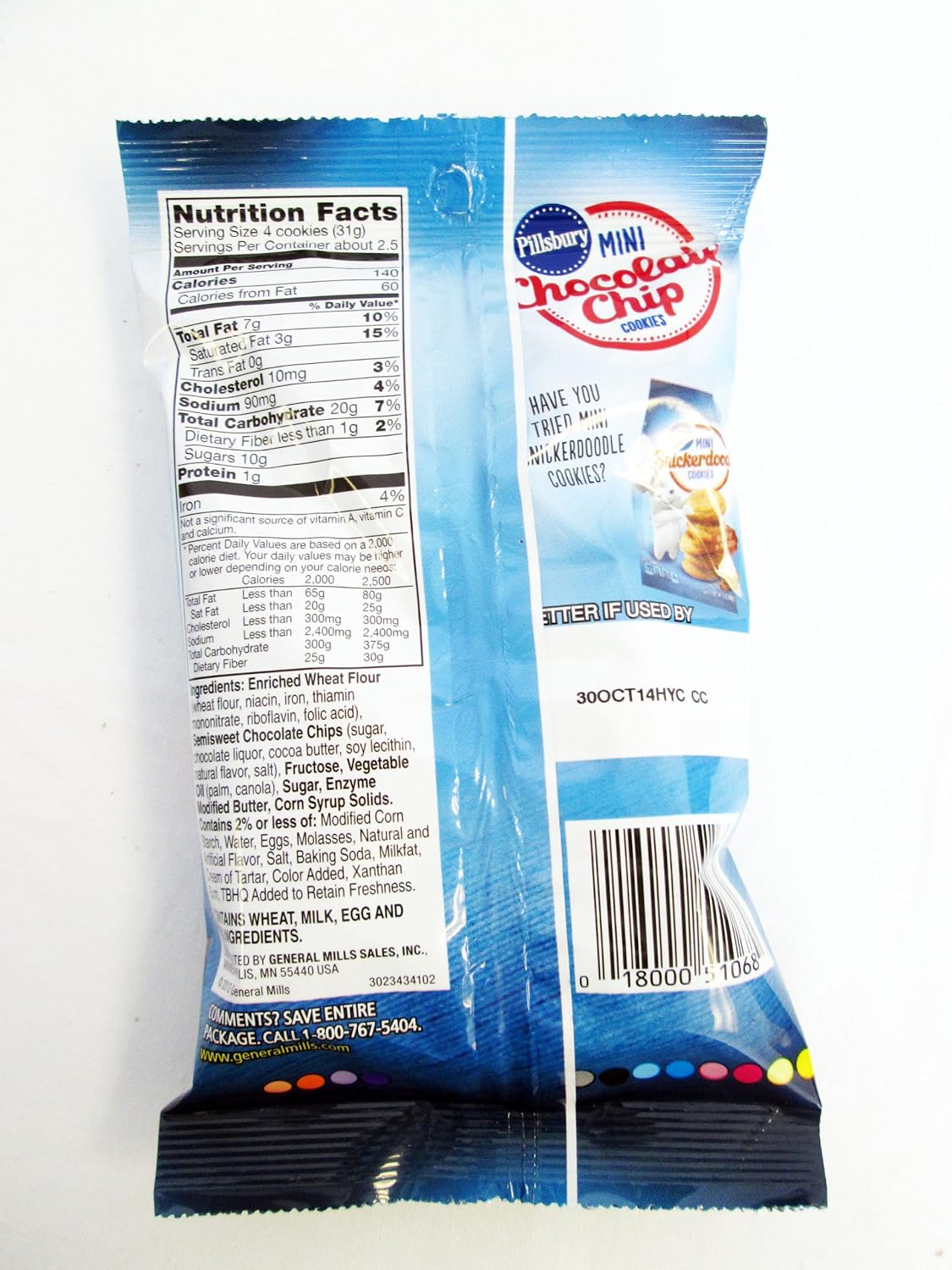 Pillsbury Mini Chocolate Chip Cookies Soft Baked 12 Packs Of 3 Oz Amazon Com Grocery Gourmet Food