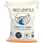 Idaho Red Lentils | 4 LB Linen | Non-GMO | Kosher | Vegan | Non-Irradiated (Will Sprout) | High in Fiber and Protein