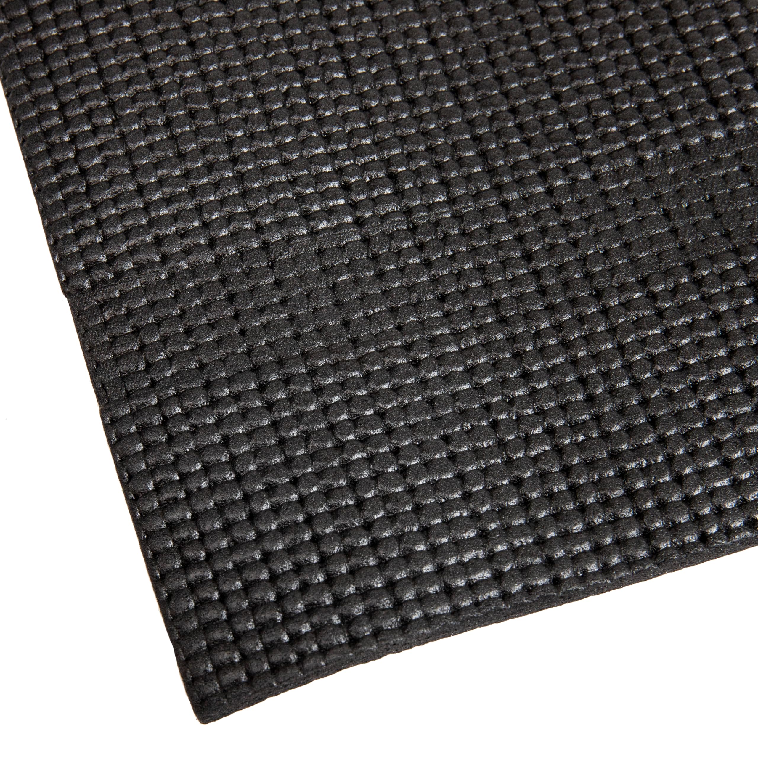 Mind Reader YOGAPVC-BLK All Purpose Extra Thick Yoga Fitness & Exercise Mats with Carrying Strap, High Density Anti-Tear, 68"L x 24"W x 0.3"Th, Black - Image 5