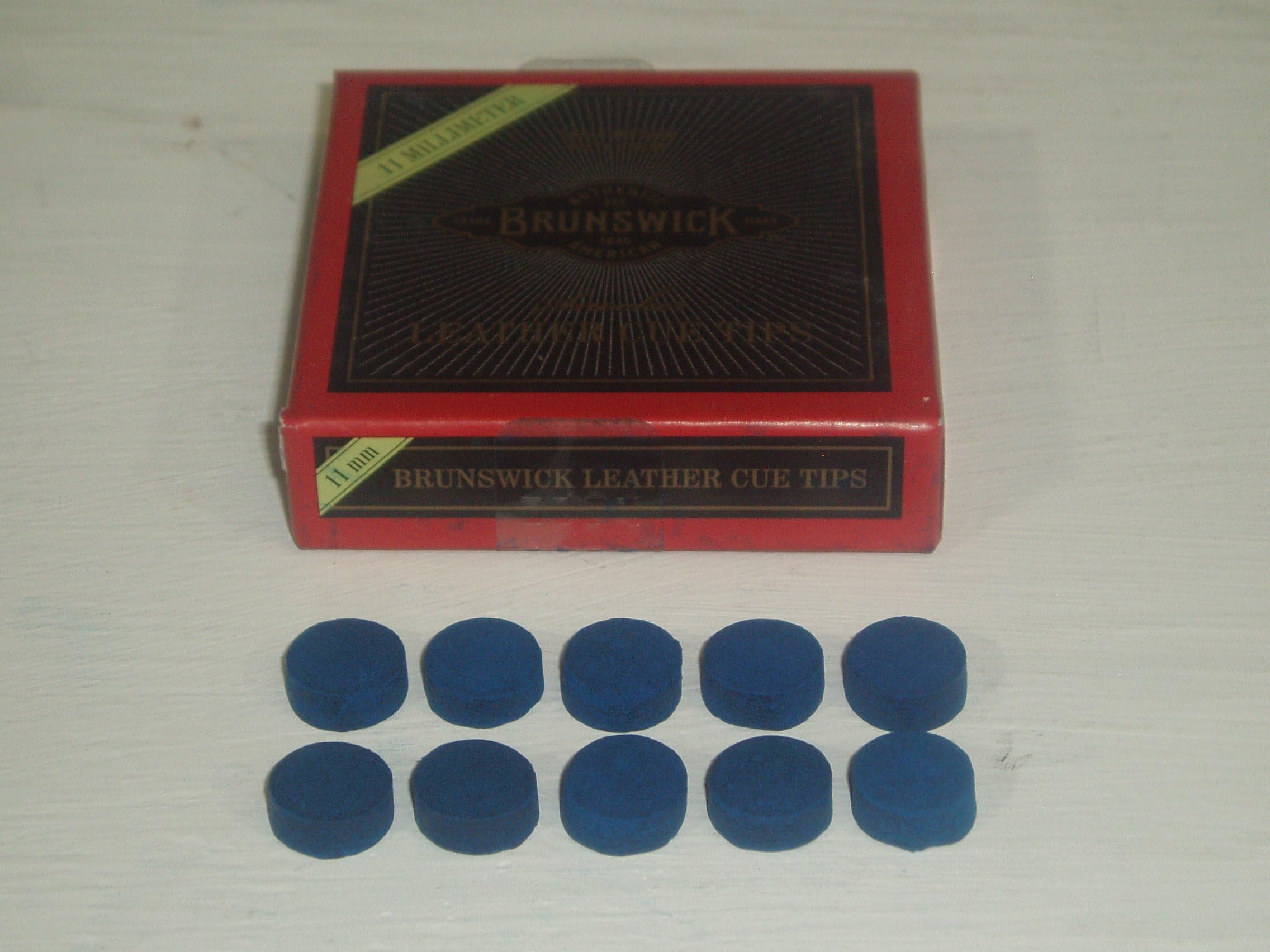BLUE DIAMOND FROM BRUNSWICK CUE TIPS AVAILABLE IN VARIOUS SIZES AND QUANTITIES (10 x, 11mm)