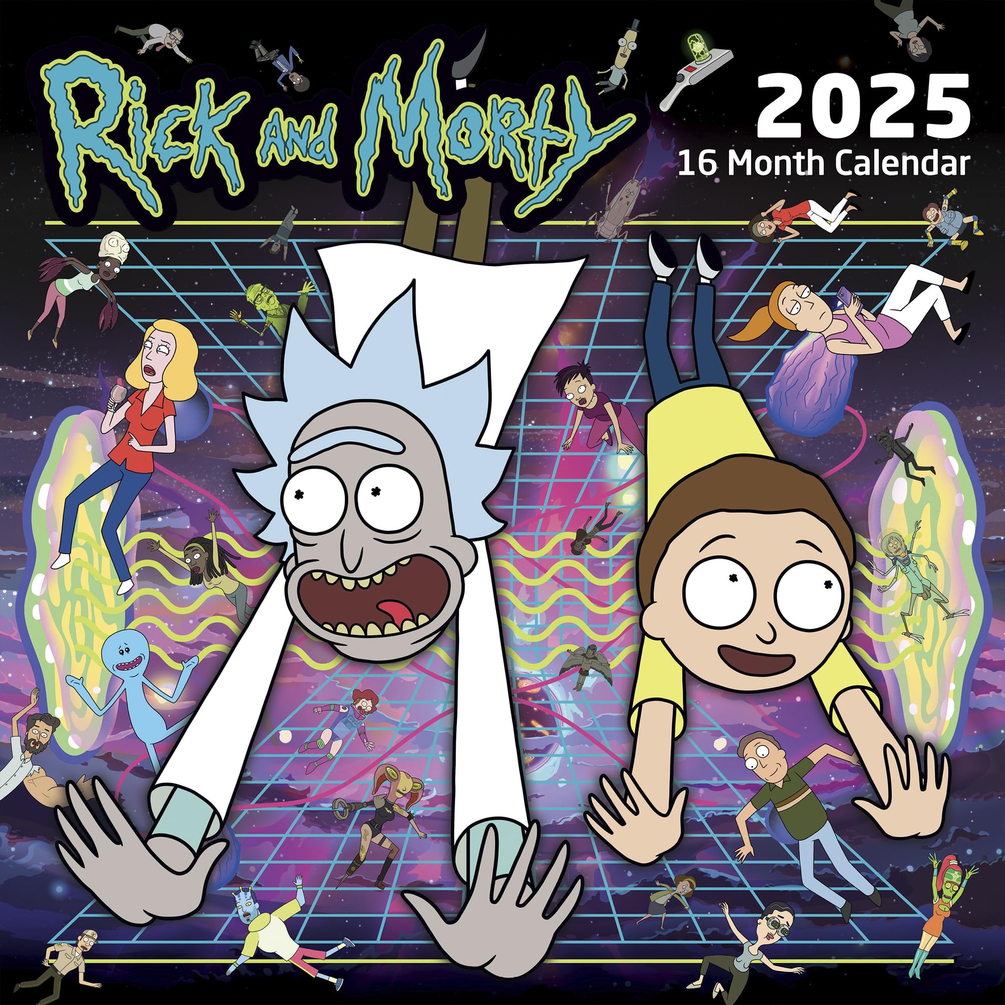 Pyramid International 16 Months Rick and Morty 2025 30x30 Square Calendar 150gsm