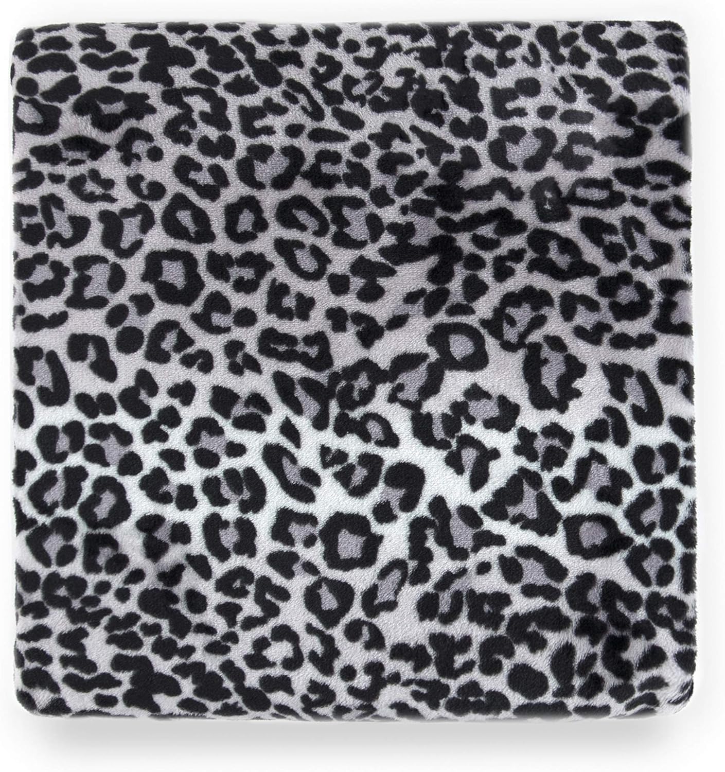 white leopard print blanket