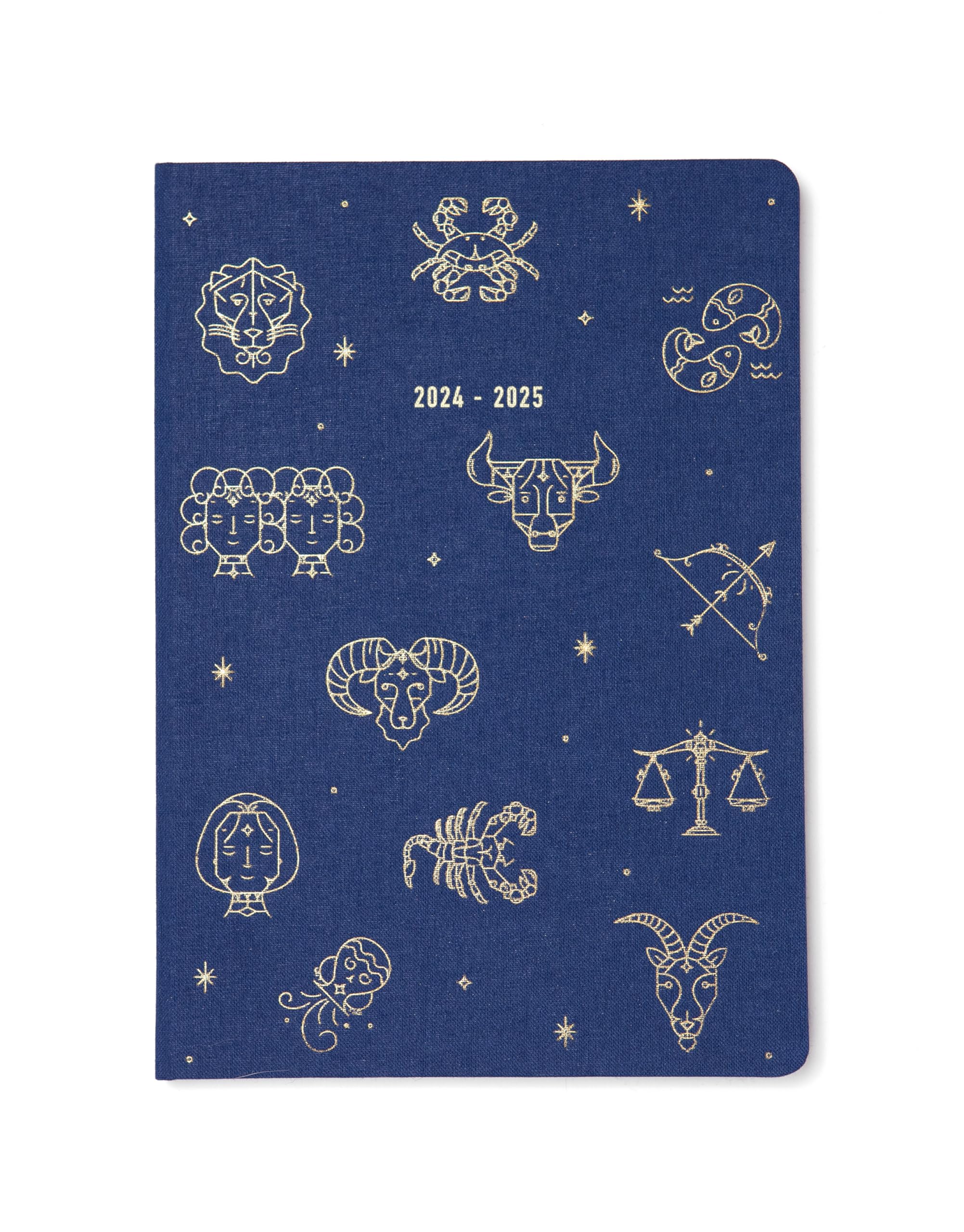 Letts of London Zodiac A5 week to view 2024/2025 academic diary - midnight blue